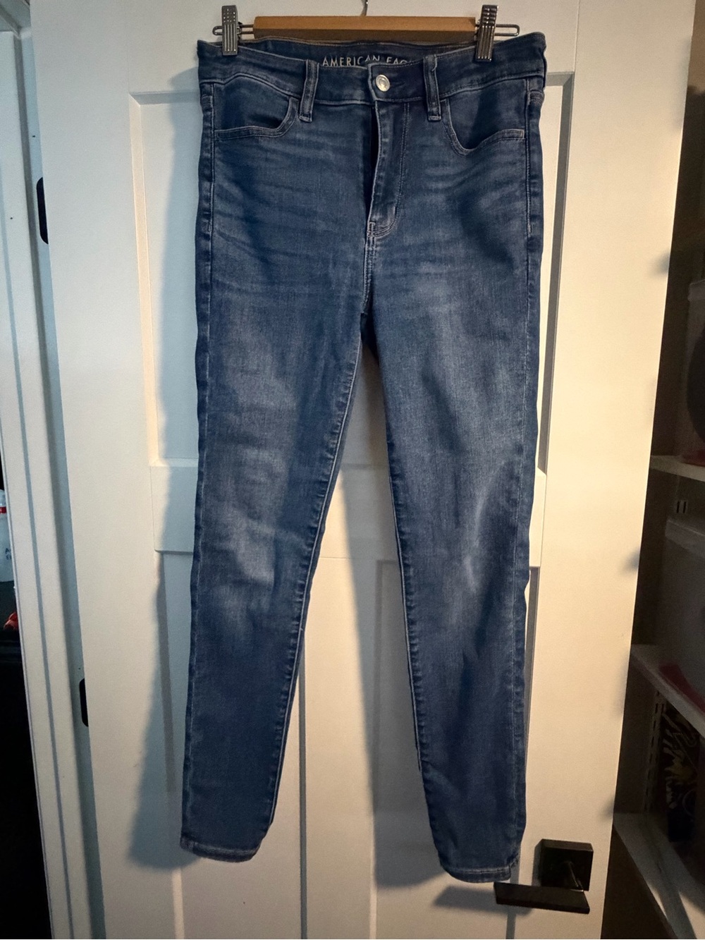 American Eagle Outfitters Women's Medium Blue High-Rise Skinny Jeggings